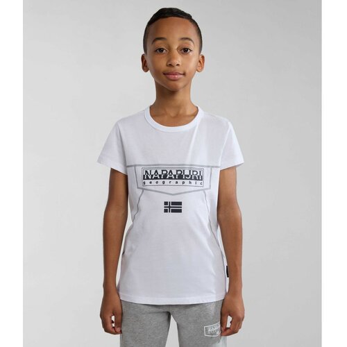 Napapijri majice za dečake k s-cree bright white 002  NP0A4HRA0021 Cene