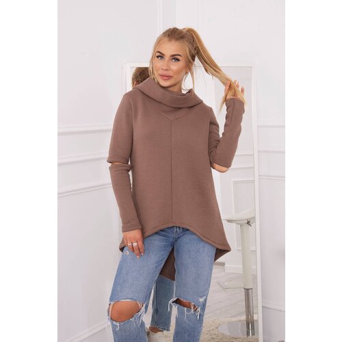Kesi Insulated sweatshirt with a longer mocha back Slike