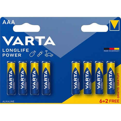 Varta alkalna baterija LR03 6+2 Longlife Power Slike