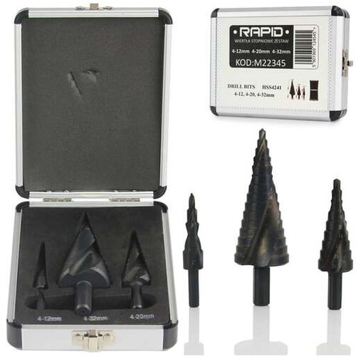 Mar Pol MAR-POL set 3x HSS spiralnih povrtal 4-32mm - konusnih svedr Cene