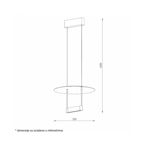  solea 31 visilica 10W 3000K crna/zlato Cene