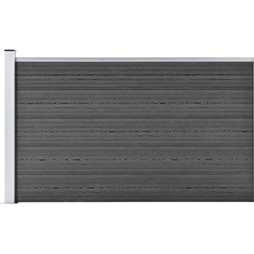 VidaXL Ograjni panel WPC 175x105 cm črn Slike