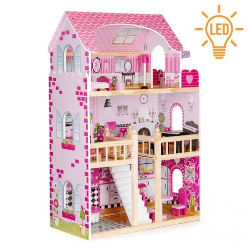 ECO TOYS drvena kuća za lutke Maryland s Led osvjetljenjem Slike