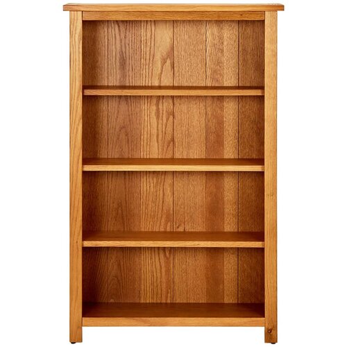 Maison Chic Knjižna omara - Knjižni regal 4-nadstropna 70x22x110 cm trdna hrastovina, (21724544) Cene