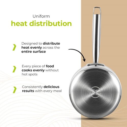 BE Living Lonec z ročajem in pokrovom Stainless Steel 20 cm nerjavno jeklo, (5000555255) Slike