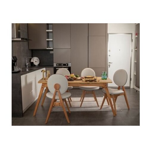 Hanah home Trpezarijski set Touch (4S), Hrast-bež Slike