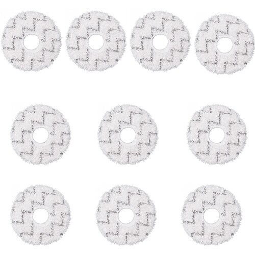 INF Komplet 10 zamenljivih krp za mop za Ecovacs in Dreame - visoko trenje White, (5000348272) Slike