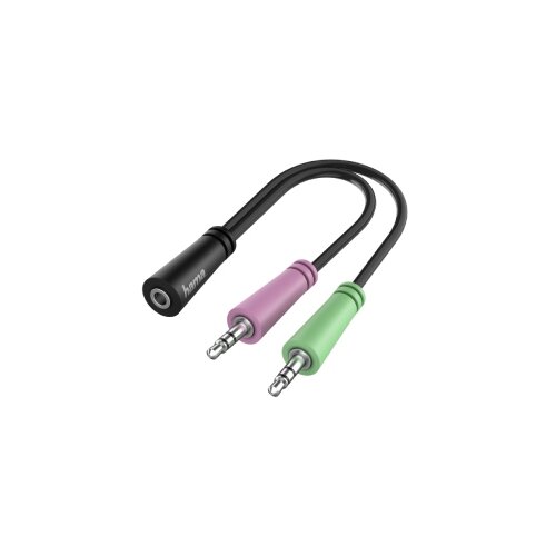 Hama 00200351 utičnica audio priključni kabel [2x 3,5 mm banana utikač - 1x priključna doza za 3,5 mm banana utikač] 0.15 m crna Cijene