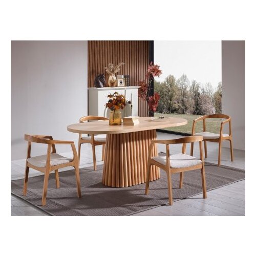 Hanah home Trpezarijski sto i stolice Atlantis, 170x90x75 cm, 4 stolice, Smeđa Slike
