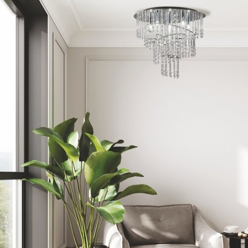 Zuma line 19154L - plafonsko svetlo terre 6xG9/25W/230V fi 45 cm hrom/prozirno Slike