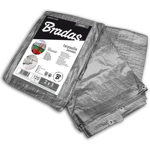 Bradas Cerada Plandeka 120 gr, 4x6, Siva Slike