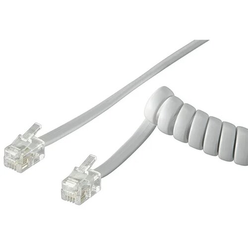  Spiralni telefonski kabel SL-TEL3 RJ11 Bijeli Cijene