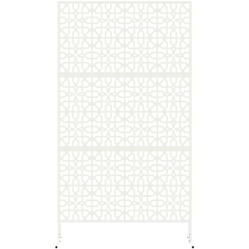  Zaslon za privatnost 100 x 50 x 180 cm Čelik Bijela Slike
