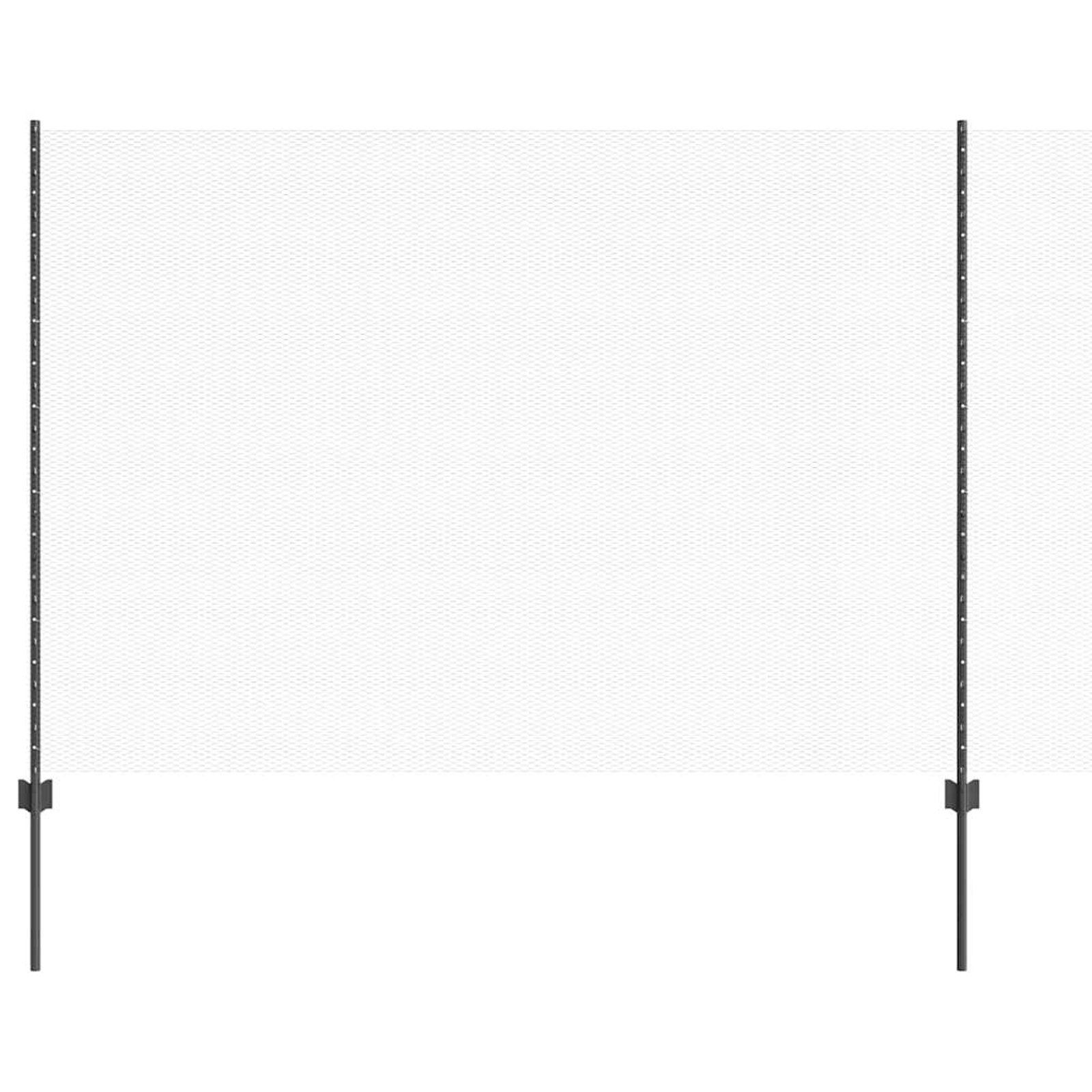 VidaXL Ograda s postovima Siva 1 5 x 10 m Čelik i PVC Slike