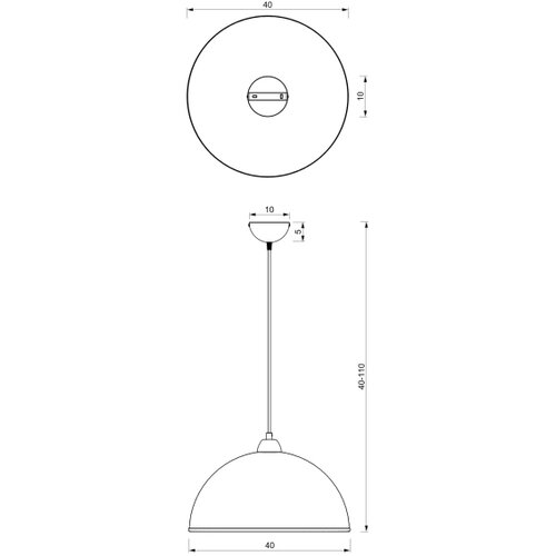  Luster na sajli KITCHEN 1xE27/15W/230V bela/zlatna Slike