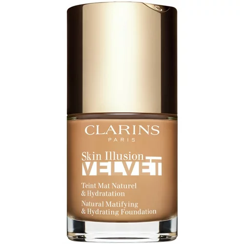 Clarins Skin Illusion Velvet tekući puder s mat finišem s hranjivim učinkom nijansa 111N 30 ml