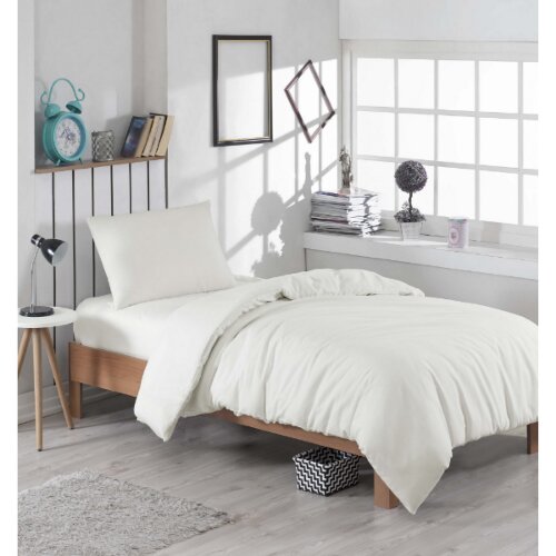single posteljina sa čaršavom, bela Slike