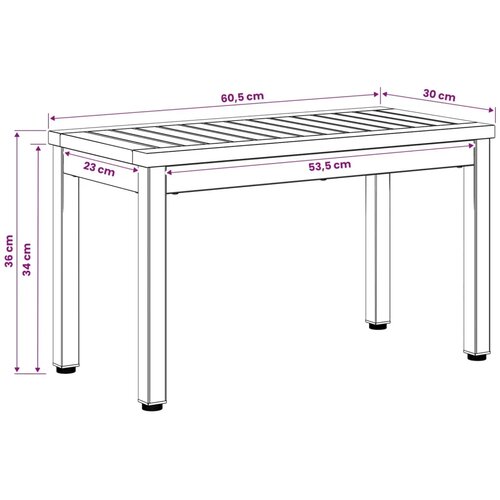  Stolić za kavu Prirodna i bijela 60 5 x 30 x 36 cm - 60 5 x 30 x 36 cm Prirodna i bijela Slike