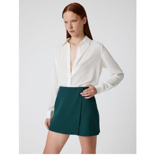 Koton Standard Waist Double Breasted Mini Shorts Skirt Slike