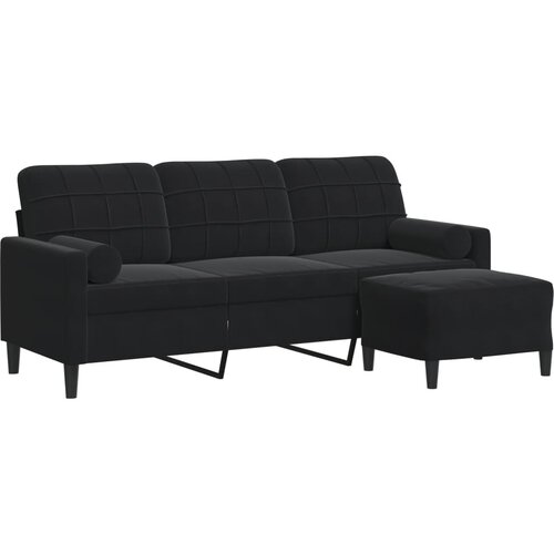  Trosjed s tabureom crni 180 cm bar&amp;scaron;unasti Slike