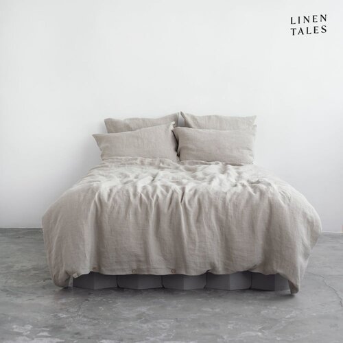 Linen Tales Krem lan produžena posteljina za bračni krevet 200x220 cm - Cijene