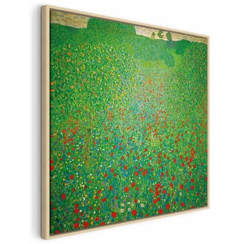  Slika - Gustav Klimt – Poppy Field 40x40 U prirodnom drvenom okviru Cene