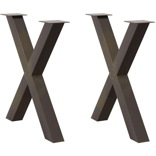 vidaXL Noge za blagovaonski stol X-oblika 2 kom 80x(72-73) cm čelik Cene