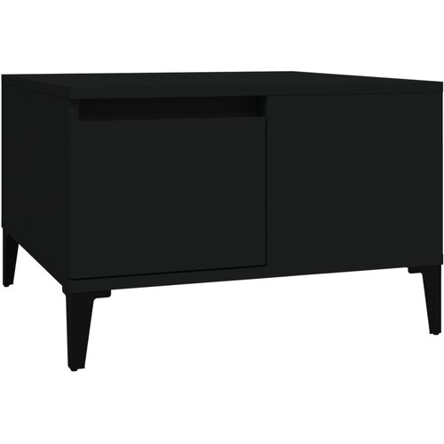 Maison Chic Klubska mizica - kavna mizica - Nizka mizica črna 55x55x36,5 cm inženirski les, (21753701) Slike