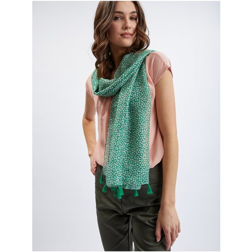 Orsay Green Ladies Flowered Scarf - Women Slike