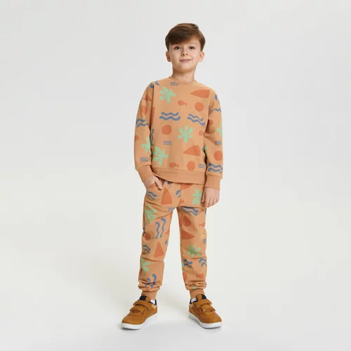 Sinsay - Komplet puloverja in hlač - Oranžna