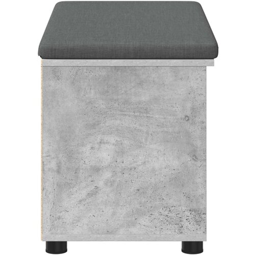 Klupa za hodnik s jastukom Betonsko Siva 80 x 38 x 46 cm Slike