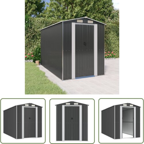  The Living Store Vrtna lopa antracitna 192x357x223 cm pocinkano jeklo - Vrtna Lopa, (21745153) Cene