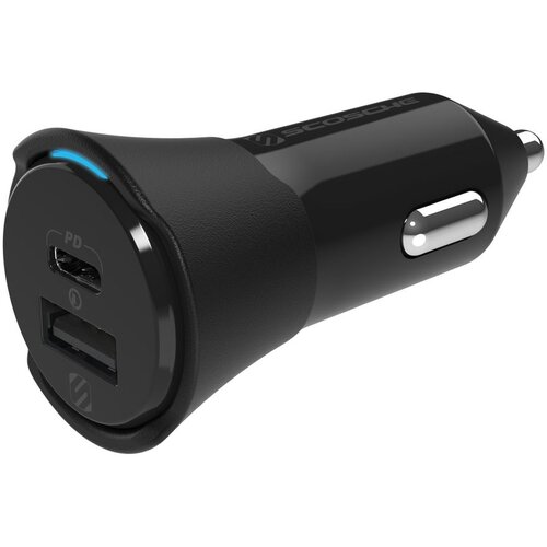 Scosche , PowerVolt 38W certificirani USB Type-C + USB-A QC 3.0 brzi auto punjač Slike