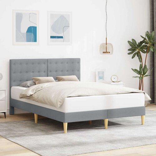  Okvir za krevet Svjetlosiva 120 x 190 cm Tkanina - Svjetlosiva 120 x 190 cm Cijene