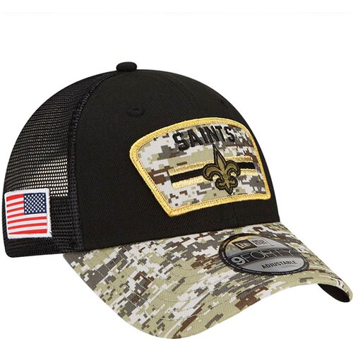 New Era New Orleans Saints 9FORTY Trucker 2021 Salute to Service kapa Cene