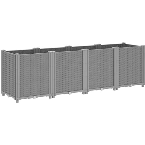  Vrtna sadilica svijetlosiva 160 x 40 x 53 cm od PP-a Slike