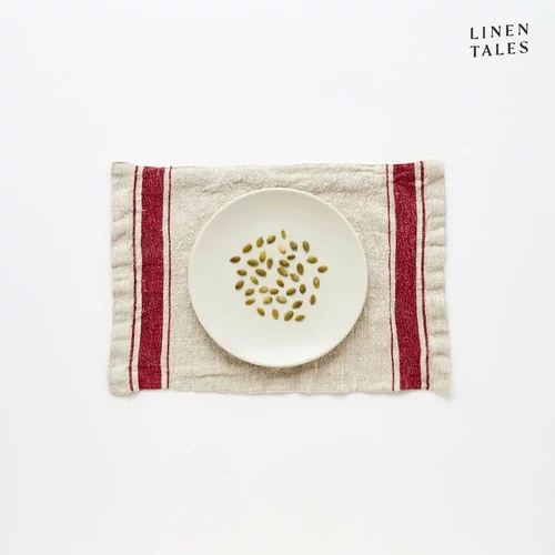 Linen Tales Tekstilni pogrinjek 25x40 cm Red Stripe Vintage –