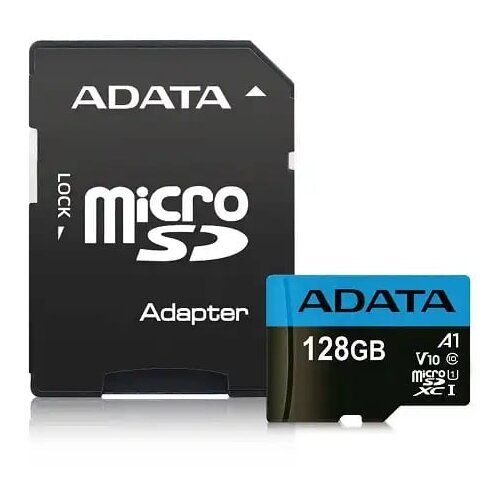 Adata Micro SD Card 128GB AData+SD adapter AUSDX128GUICL10A1-RA1class10 Cene