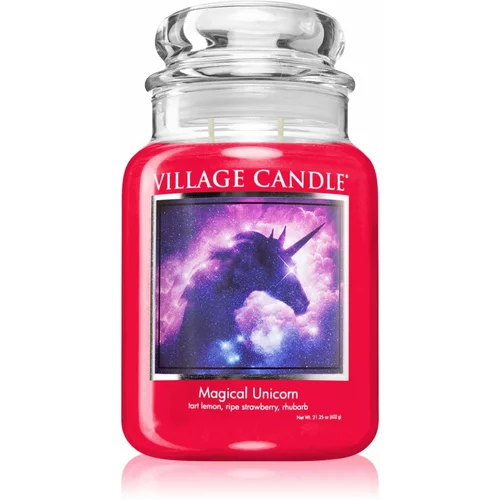 Village Candle Magical Unicorn dišeča sveča (Glass Lid) 602 g