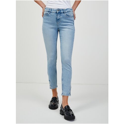 Orsay Light Blue Shortened Skinny Fit Jeans - Women Slike