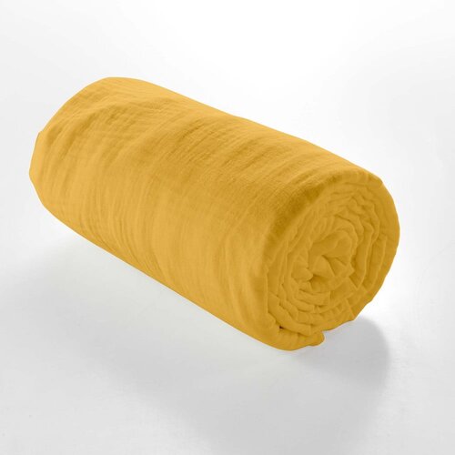 Douceur d int&amp;eacute;rieur Žuta plahta s gumom od muslina 160x200 cm Angelia &amp;ndash; Slike