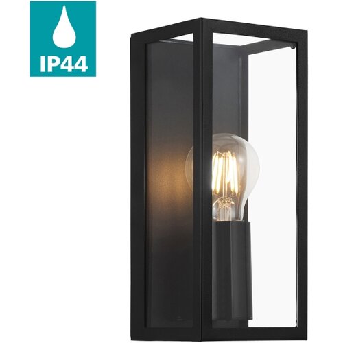 Eglo Amezola zidna/plafonjera/1, e27, ip44, crna/čelik/staklo Slike