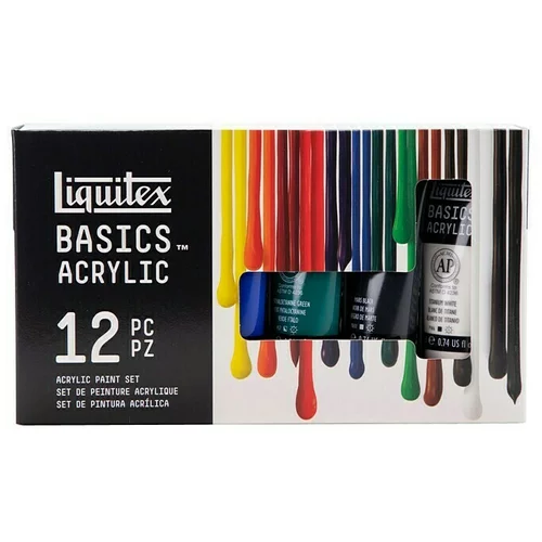 LIQUITEX basics Set akrilnih boja (Razvrstano po boji, 12 Kom. x 22 ml, Tuba)