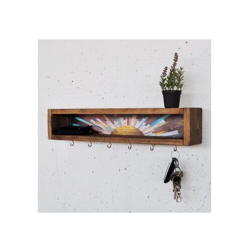 Hanah home Raf293 wooden decorative wooden wall shelf Cene