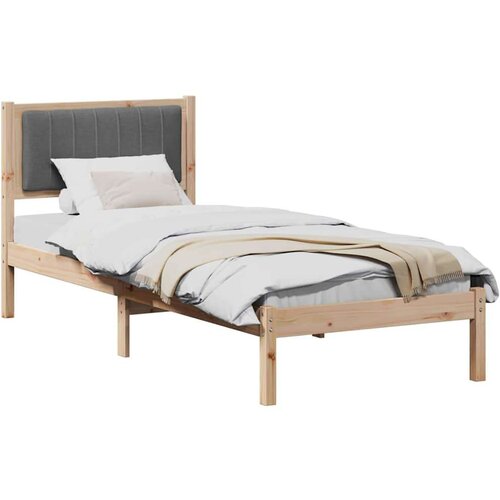 VidaXL krevetni okvir s tapiciranim uzglavljem tamno siva 80 x 200 cm Slike