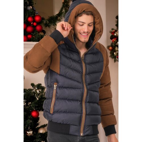Dewberry M8649 MEN&amp;#039;S COAT-PLAIN NAVY BLUE Slike