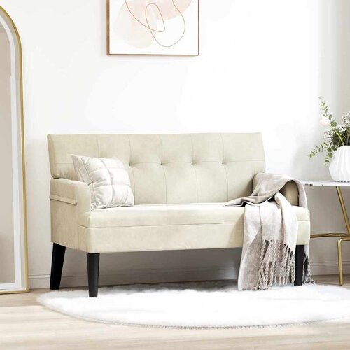  Chesterfield klupa Krema 112 x 65,5 x 75 cm Bar&amp;scaron;un Slike