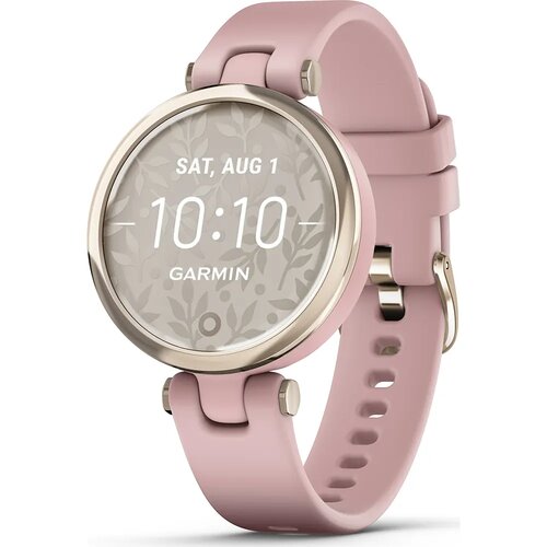 Garmin Lily - Krem-zlatni okvir sa zagasito ružičastim kući&amp;scaron;tem i silikonskim remenom Slike