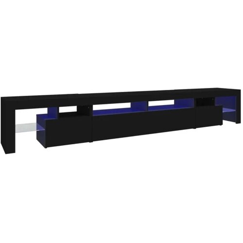 vidaXL TV omarica z LED lučkami črna 260x36,5x40 cm, (20914279) Cene