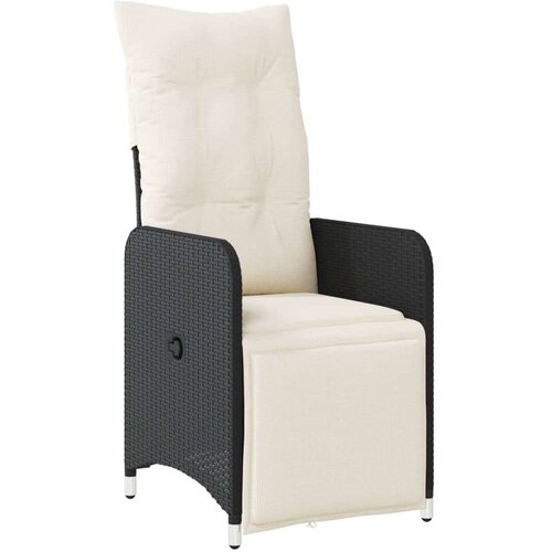 VidaXL 9-dijelni vrtni bistro set od poliratana s jastucima crni Slike